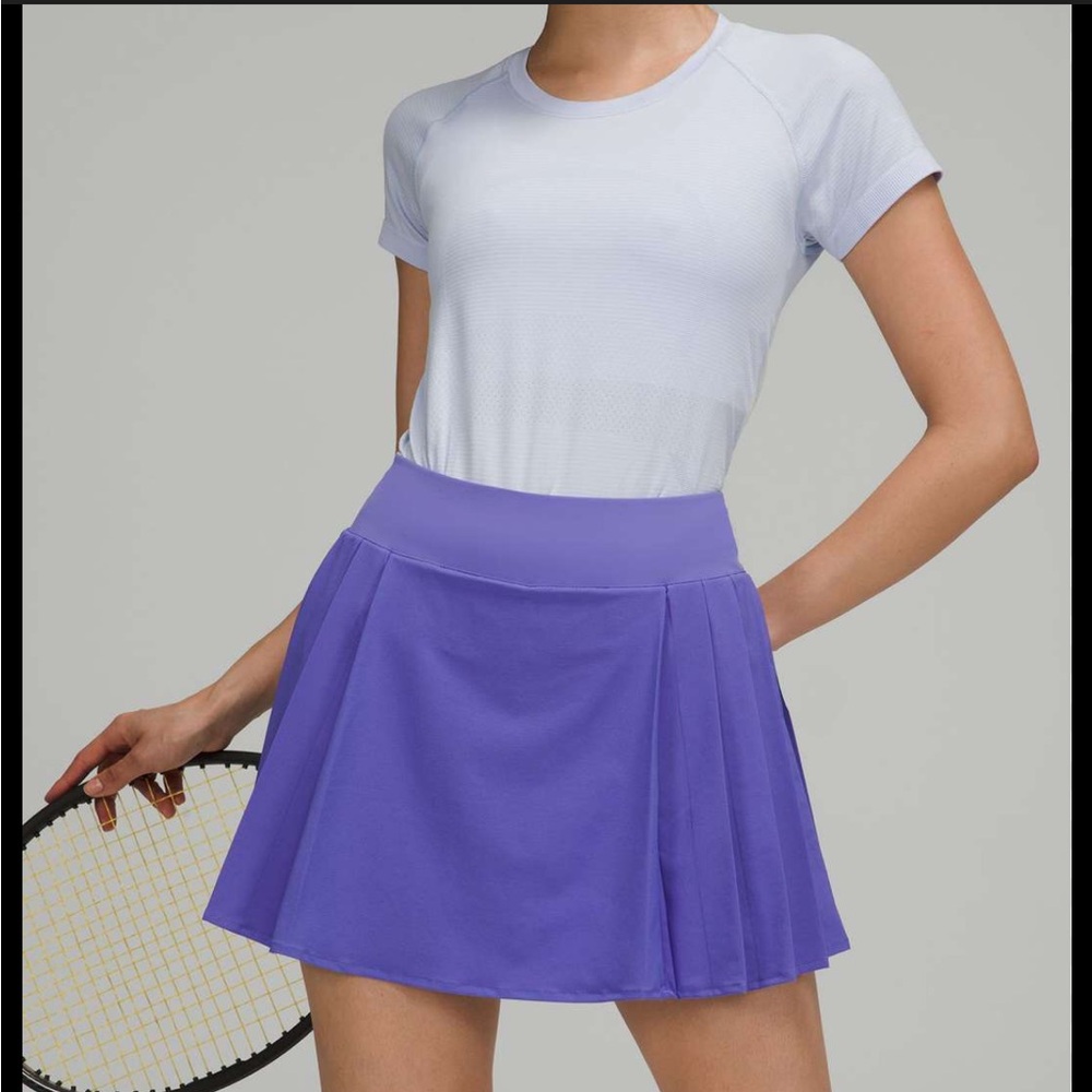 Lululemon Side Pleat High-Rise Tennis Skirt - Charged Indigo